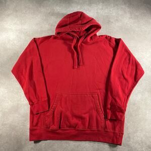Unbranded Red Soft Cozy Pullover Hoodie Sweatshirt XL